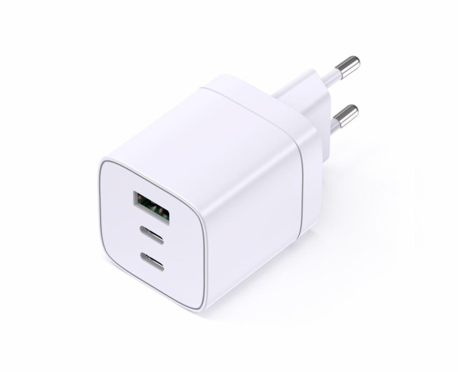 INCARCATOR SERIOUX 65W 2xUSB-C &amp; USB-A de perete, Ieșire USB-C: C1 și C2: 5V/3A, 9V/3A, 12V/3A, 15V/3A, 20V/3,25A (65W) PPS: 5-11V/5A, (55W), A1: 5V/4,5A, 9V/3A, 12V/2,5A, 20V/1,5A(30W) C1+C2: 45W+20W (max. 65W), C1+A1: 45W+18W (max. 63W ) C2+A1: - Img 3