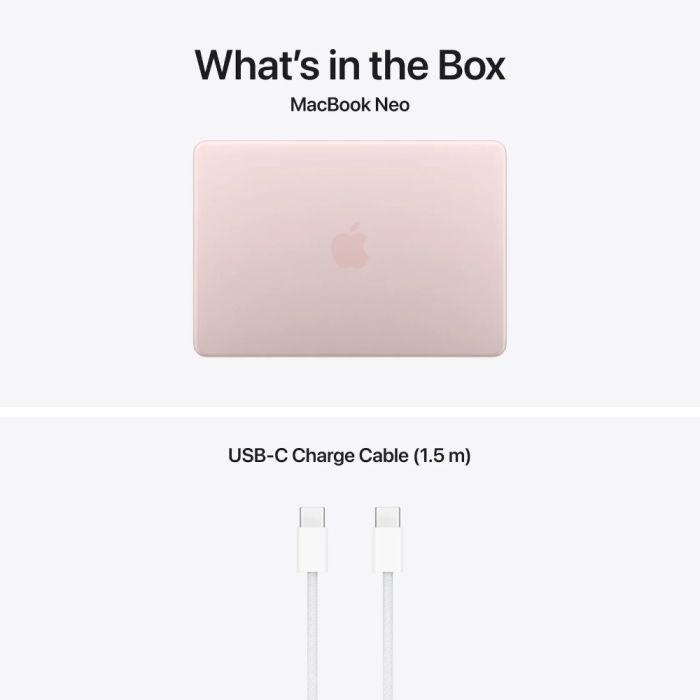 MacBook Neo 13" Retina/Apple A18 Pro (CPU 6-core, GPU 5-core, NeuralEngine16-core)/8GB/256GB - Blush - INT KB (No Adapter) - 2026 - Img 3