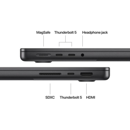 MacBook Pro 14.2&quot;/Apple M4 Pro (CPU 14-core, GPU 20-core, Neural Engine 16-core)/48GB/1TB - Space Black - INT KB - Img 4