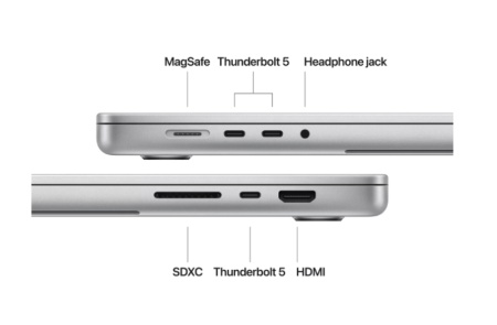 MacBook Pro 16.2&quot;/Apple M4 Pro (CPU 14-core, GPU 20-core, Neural Engine 16-core)/48GB/1TB - Silver - INT KB - Img 10