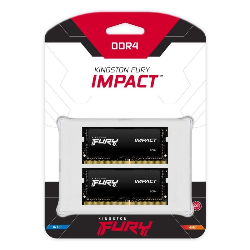 Memorie RAM notebook Kingston FURY Impact, 32GB DDR4, 2666MHz CL15, Dual Channel Kit - Img 5
