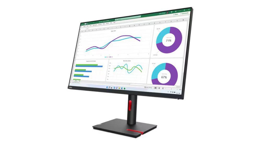 Monitor Lenovo ThinkVision T32h-30 31.5" IPS, QHD (2560x1440), 16:9, Brightness: 350 cd/m², Contrast ratio: 1000:1, Response time: 4ms (Extreme mode) / 6ms (Typical mode), Dot / Pixel Per Inch: 93 dpi, Color Gamut: 99% sRGB, View angle: 178° / 178°, - Img 3