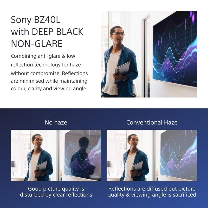 Monitor signage Sony BZ40L, 55", 700nit, 24/7, UHD, panel IPS, D-LED, 8ms, contrast static 1200:1, contrast dinamic 600000:1, mătuire 47% with low reflection, Android 10, stocare 32GB. Miracast, Chromecast built-in, AirPlay, Apple HomeKit, Google Play - Img 8