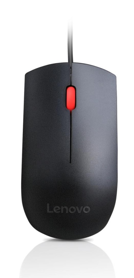 Mouse Lenovo Optical Wheel Mouse, 1600 DPI, Wired, Black - Img 2