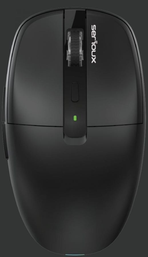 Mouse wireless AirFlow 2.4G+BT cu mod dual, cu receptor dual USB-A +USB-C; LED frontal Mod: 2.4G + Bluetooth Număr cheie: 6 Material: ABS Culoare: Negru complet DPI: 800-1200-1600 Comutator: Clic silențios pentru butonul L-R Interfață: Receptor - Img 2