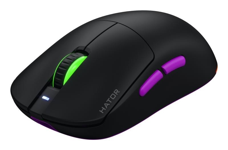 Mouse wireless Hator Quasar 3 ULTRA 8K, conectivitate 2.4GHz, bluetooth 5.4 si USB, polling rate pana la 8000Hz, senzor PixArt 3395, rezolutie maxima 30000 DPI, capacitate baterie 500 mAh, durata de viata baterie in modul wireless pana la 52 ore, timp - Img 7