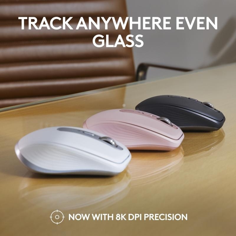 Mouse wireless Logitech MX Anywhere 3S, cu laser, 6 butoane, rezolutie maxima 8000 DPI, negru - Img 5
