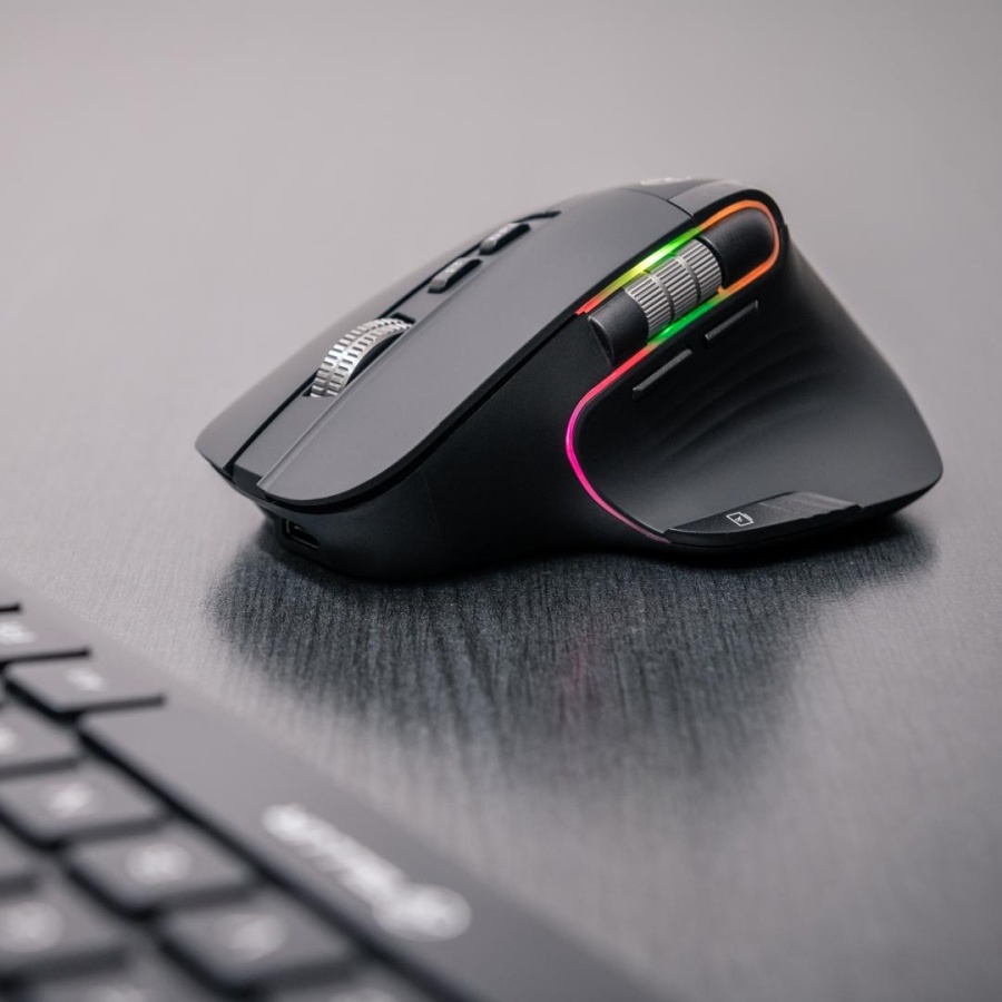 Mouse wireless Tellur Shade, silent click, rezolutie maxima 3200 DPI, iluminare RGB, negru - Img 8
