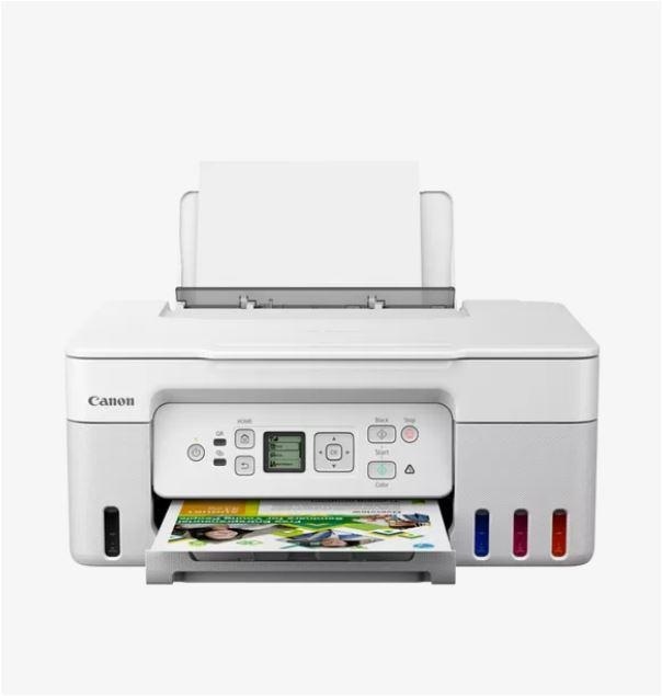 "Multifunctional inkjet color CISS Canon PIXMA G3470 White, dimensiune A4(Printare, Copiere, Scanare), viteza imprimare 11ipm alb-negru, 6ipm color,rezolutie printare 4800x1200 dpi, imprimare fara margini, alimentarehartie 100 coli, scanner CIS rezolutie - Img 4