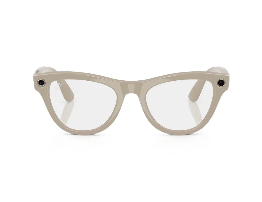 Ray-Ban Meta Skyler Gen 1 High Bridge FIT Shiny Chalky Gray Clear/Sapphire Transitions 52-20 - Img 3