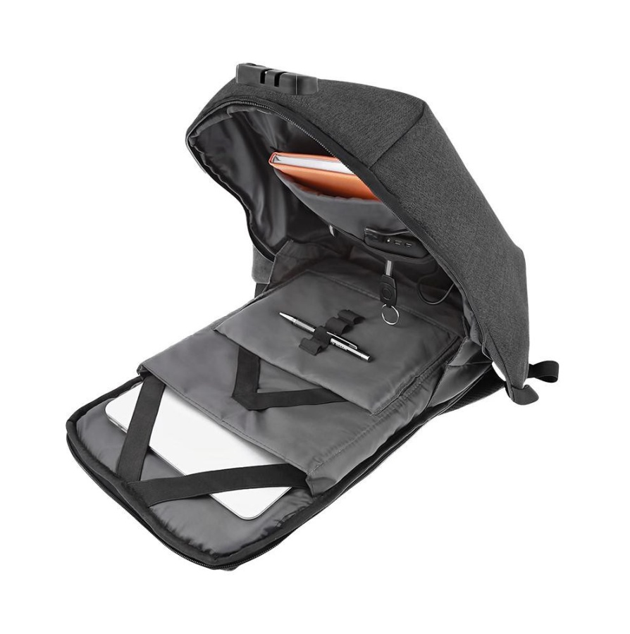 Rucsac laptop Tellur Antifurt V2, cu port USB, 15.6", negru - Img 3