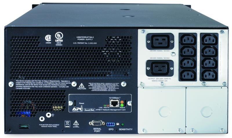 UPS APC Smart-UPS SUA line-interactive 5000VA / 4000W 8 conectori C13 2conectori C19 rackabil 5U/tower, baterie RBC55, optional exti nderegarantie cu 1/3 ani (WBEXTWAR1YR-SP-05/WBEXTWAR3YR-SP-05) - Img 2