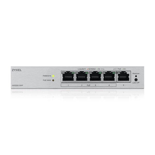 ZYXEL GS1200-5HPV3 5-Port Gigabit PoE Web-Managed Switch - Img 6