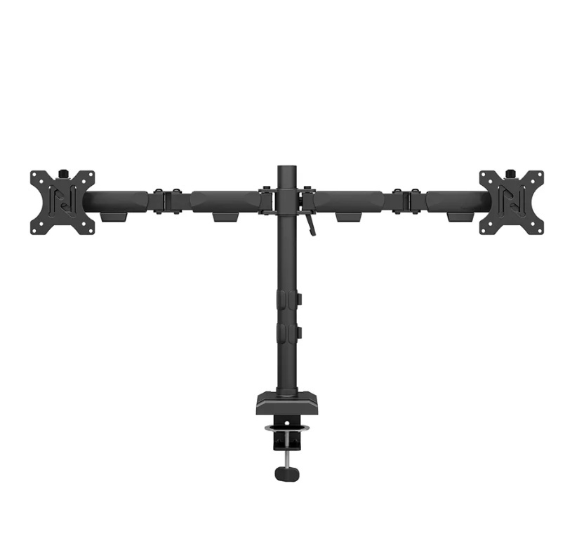 Brat dublu monitor Neomounts DS60-600BL2; pentru display-uri cu diagonale 10"-32", sistem de prindere VESA 75x75~100x100, greutate maxima suportata 8 - per ecrankg, full motion, tilt +45°, swivel 90°, rotate 180°, distanta fata de perete 99-459mm; - Img 3
