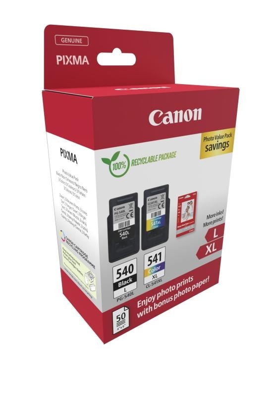 Canon pachet cartuse cearneala PG-540L/CL-541XL Photo value pack, capacitate negru: 300 pagini/11ml, Color: 400 pagini / 15ml, Compatibil cu: PIXMA GM2050, PIXMA MG2140, PIXMA MG2150, PIXMA MG2155, PIXMA MG2250, PIXMA MG3140, PIXMA MG3150, PIXMA MG3250, - Img 4