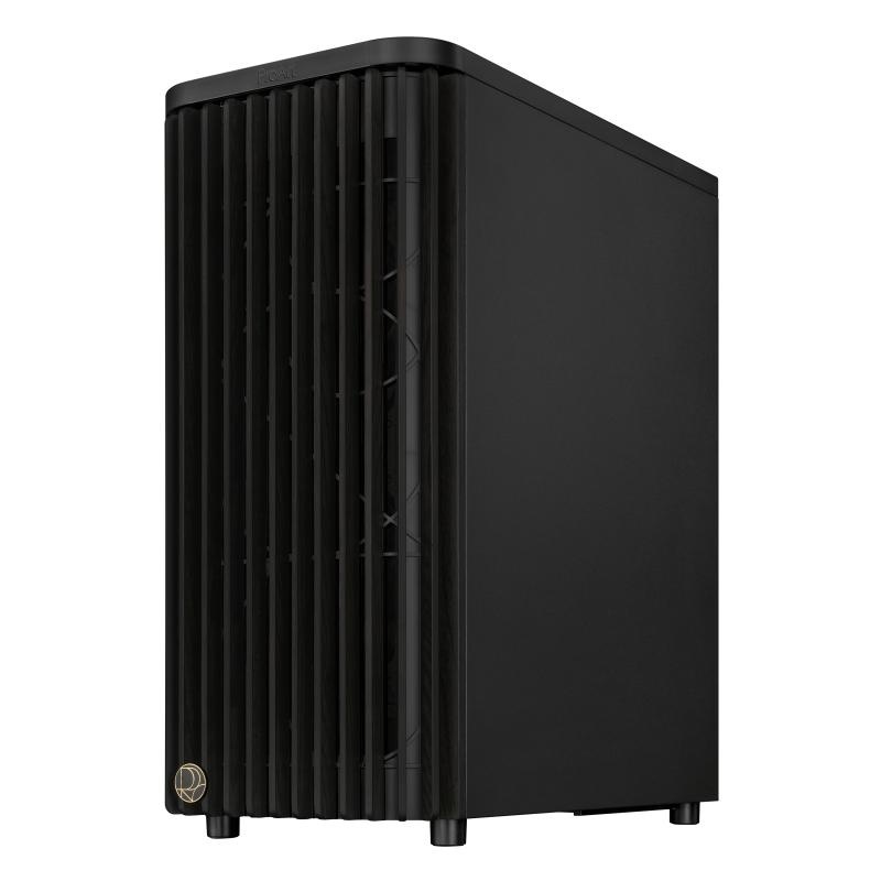 Carcasa ASUS PROART PA401 WOOD EDITION Mid Tower ARGB NEGRU, Tempered Glass, Sloturi Expansiune 7, Drive Bays: 2x3.5" 2x2.5"/3.5", Ventilatoare Suportate: 5 (spate: 1x120mm, fata: 2x140mm sau 2x160mm, sus: 2x120mm sau 2x140mm), Ventilatoare Incluse: 2 - Img 4