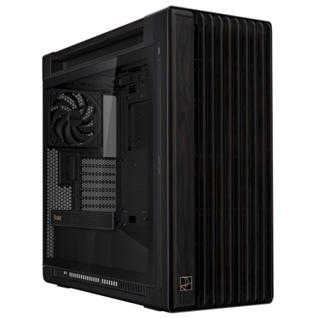 Carcasa ASUS PROART PA602 WOOD EDITION Mid Tower ARGB NEGRU, Tempered Glass, Sloturi Expansiune 8+2 aditional verticale, Drive Bays: 4x3.5"/2.5" 4x2.5", Ventilatoare Suportate: 6 (spate: 1x120mm sau 1x140mm, fata: 2x200mm, sus: 3x120mm sau 3x140mm),