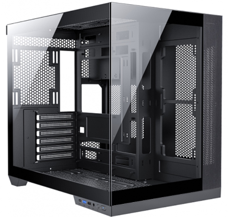 Carcasa gaming Serioux Shadow, fara sursa, tip middle tower, USB2.0x+HD Audio, USB3.0, porturi rezervate pentru ventialtor: MN 2x120mm ventilatoare ARGB (incluse), spate:1x120mm ventilator RGB (inclus), sus 3x120mm/2x140mm, controler 4 porturi, drive - Img 2