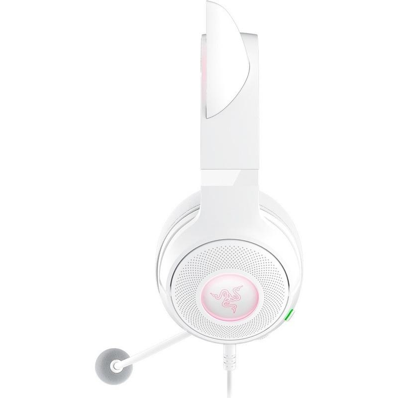 Casti Razer Kraken Kitty V2 USB-A, snesibilitate 92.5 dB SPL / mW @ 1kHz si sensibilitate microfon 42 dBV / Pa, alb - Img 4
