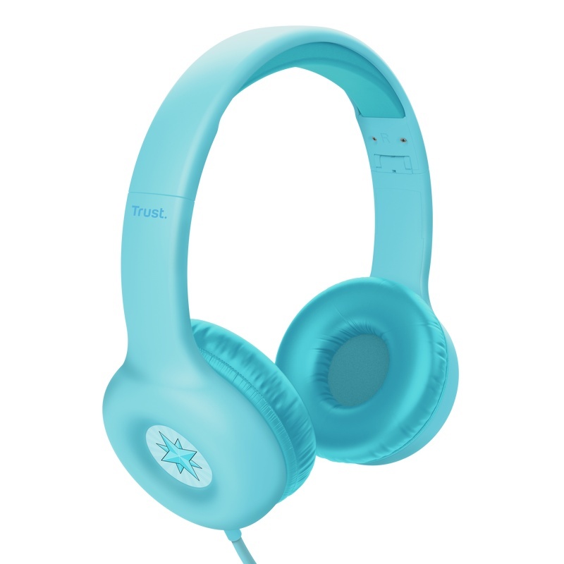 Casti Trust Nouna cu fir pentru copii, frecventa raspuns 20 Hz - 20.000 Hz, senzitivitate 92 dB, albastru - Img 3