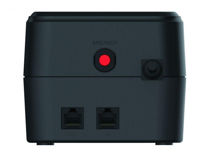 Conceptronic ZEUS05E 650VA 360W UPS, Schuko x 6 (3x surge protection 3x surge protection &amp; battery backup), RJ45 In/Out, AVR, 110 x 309 x 84 mm - Img 3