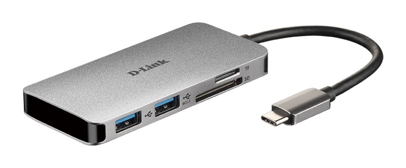 D-Link DUB-M610 6-in-1 USB-C Hub with HDMI, SD/microSD card reader and powerdelivery, DUB-M610,1* USB-C connector with USB cable 11.5 cm, 1* HDMI Port, 2* USB Type-APort (USB 3.0), 1* SD card slot, 1* microSD card slot, 1* USB-C powerdelivery. - Img 2