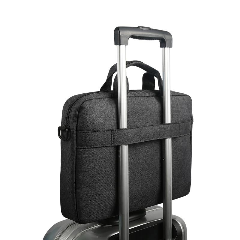 Geanta laptop Lenovo Casual Toploader T210, 15.6", Black, rezistent la apa, compartiment accesorii, compartiment laptop captusit, Material: Textil, Dimensiuni externe: 362 x 22 x 250 mm, Greutate: 465g - Img 12