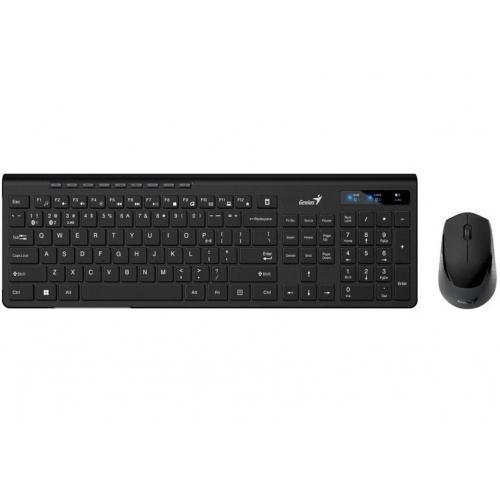 Kit wireless Genius, tastatura wireless 104 taste (multimedia) + mouse wireless 1200dpi, 3 butoane, BT 5.3 + 2.4G, interfata USB, negru - Img 2