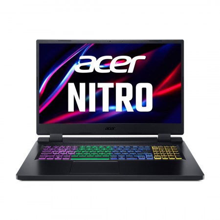 Laptop Acer Nitro 5 AN517-55, 17.3" display with IPS (In-Plane Switching) technology, Full HD 1920 x 1080, high-brightness (300 nits) Acer ComfyViewTM LED-backlit TFT LCD, supporting 144 Hz and 3 ms Overdrive, 16:9 aspect ratio, NTSC 72%, Wide viewing