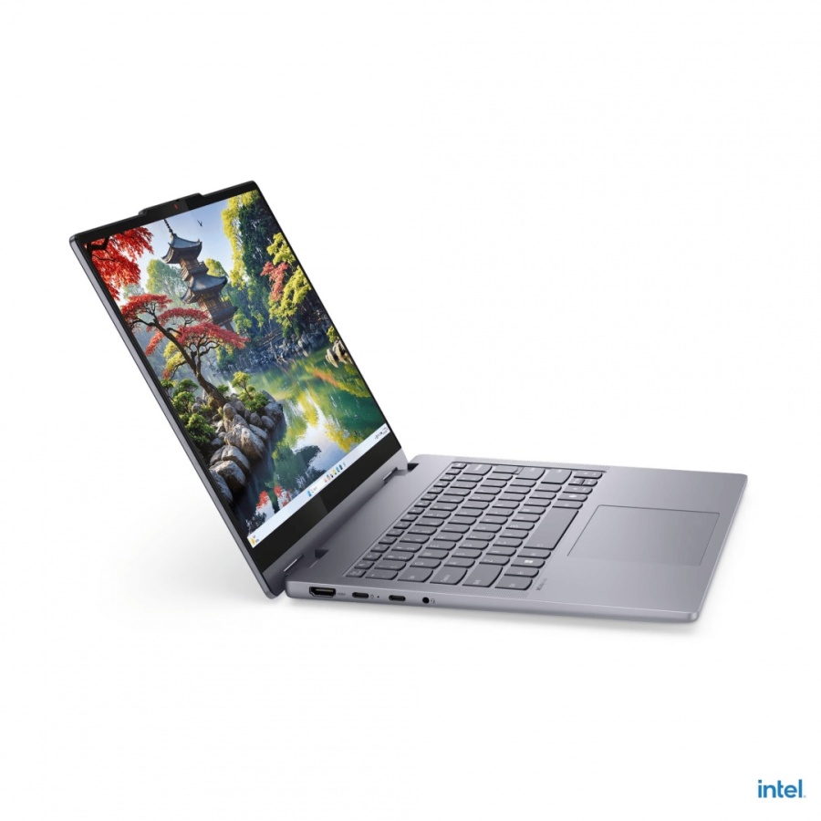 Laptop Lenovo IdeaPad 5 2-in-1 14IAL10, 14" WUXGA (1920x1200) IPS 300nits Glossy, 45% NTSC, 60Hz, TÜV Low Blue Light, Glass, Touch, Intel® Core Ultra 5 225U, 12C (2P + 8E + 2LPE) / 14T, Max Turbo up to 4.8GHz, 12MB, video Integrated Intel® Graphics, RAM - Img 10