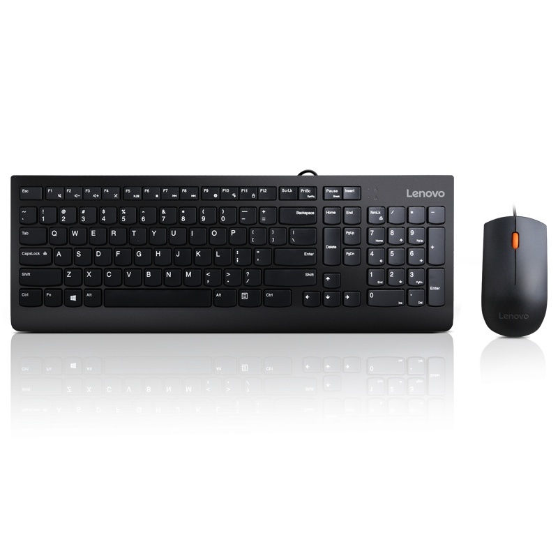 Lenovo 300 USB Combo Keyboard &amp; Mouse, Senzor mouse: Optic, Rezolutie (dpi): 1600 dpi, Tipul conexiunii: USB, Lungime/Tip cablu: 1.80m, Culoare: Negru, Dimensiune: Mouse - 34 mm (1,33 inchi), tastatură - 20 mm x Mouse - 63 mm (2,44 inchi), tastatură - - Img 8