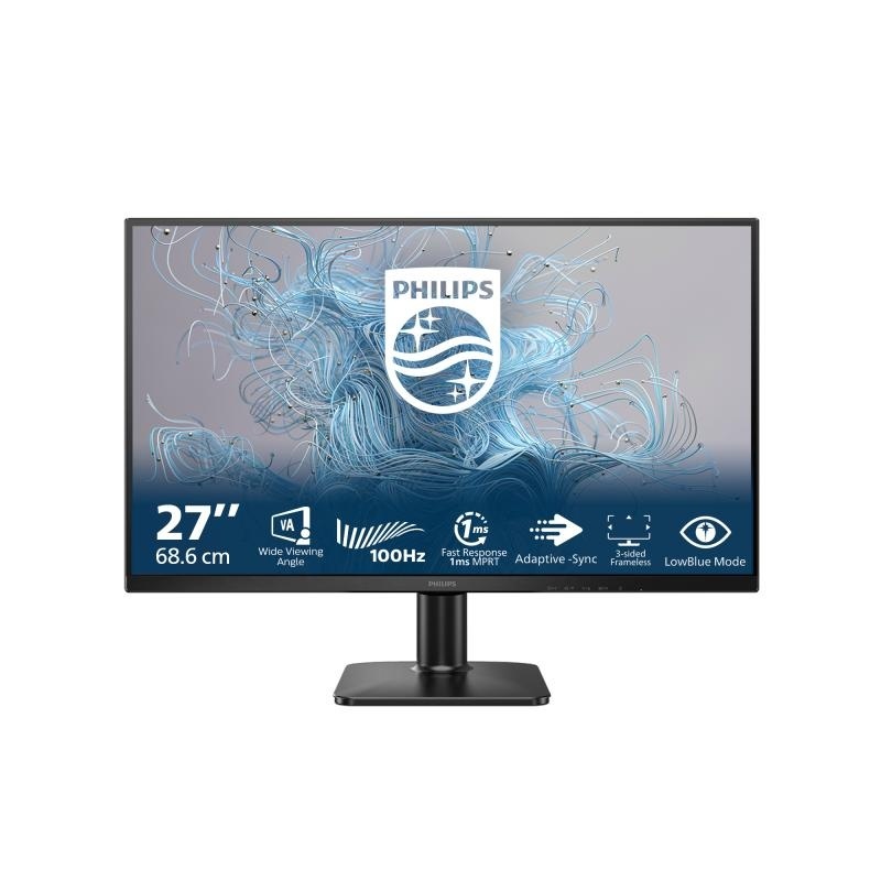 Monitor Philips 27" 27E2N1100L/00, Diagonal (inch): 27, Diagonal (cm): 69, Aspect ratio: 16:9, Panel: VA, Resolution: 1920x1080, Refresh Rate: 100Hz, Response time GtG: 4ms, Response time MPRT: 1ms, Brightness (max): 250 cd/m², Contrast (static) : - Img 10