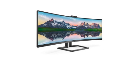 MONITOR Philips 499P9H 48.8 inch, Panel Type: VA, Backlight: WLED ,Resolution: 5120x1440, Aspect Ratio: 32:9, Refresh Rate:70Hz, Responsetime GtG: 5 ms, Brightness: 450 cd/m², Contrast (static): 3000:1,Contrast (dynamic): 80M:1, Viewing angle: 178/178,