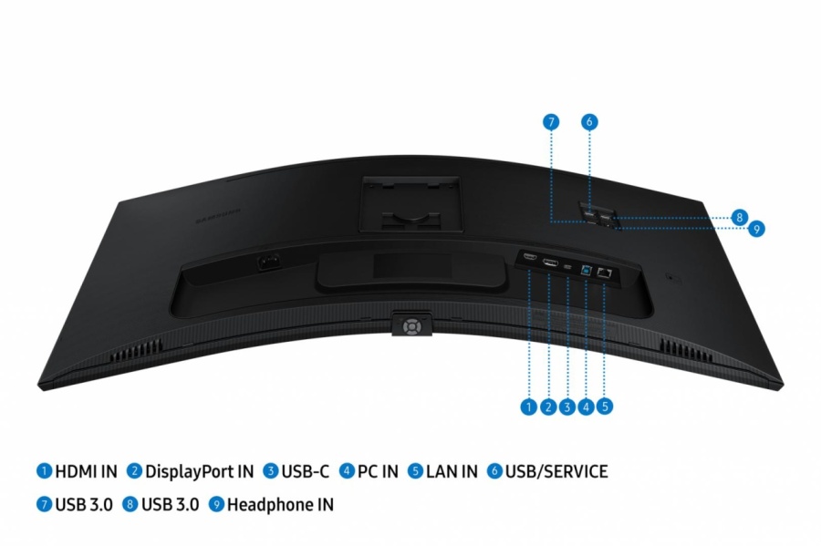 Monitor Samsung 34" LS34C652UAUXEN, Curvature: 1000R, Diagonal (inch): 34, Diagonal (cm): 86, Aspect ratio: 21:9, Panel: VA, Resolution: 3440x1440, Refresh Rate: 100Hz, Response time GtG: 5ms, Brightness (max): 350 cd/m², Contrast (static) : 4000:1, - Img 19