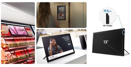 Monitor signage SAMSUNG LH13QBCEBGBXEN, Full HD de 33 cm (13") QB13C, 1920 x 1080 pixeli, 8 ms, 500 niți, funcționare 16/7, HDMI, RS232in, USB 2.0, Rețea Ethernet LAN Wi-Fi, WiFi 2.4/5GHz, negru - Img 4