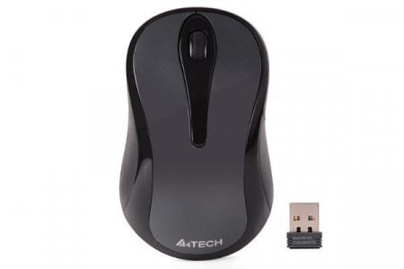 Mouse A4tech, wireless, 1000 dpi, butoane/scroll 3/1, gri