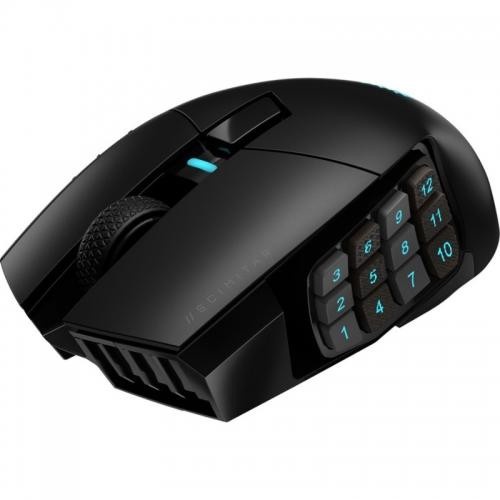 Mouse Gaming Corsair SCIMITAR ELITE WIRELESS MMO Optical cu fir, negru - Img 3