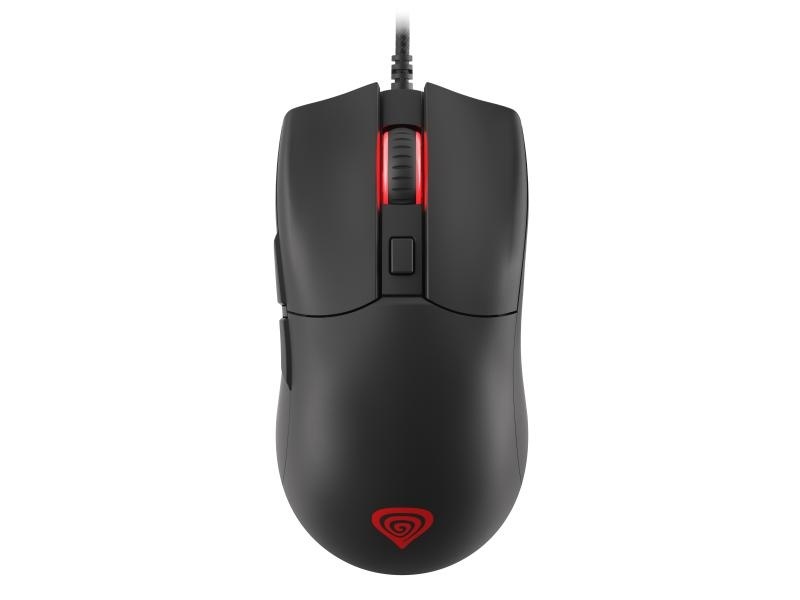 Mouse gaming cu fir Genesis Krypton 750, senzor optic Pixart PAW3333, interfata USB, rezolutie maxima 8000 DPI, numar butoane programabile 6, iluminare RGB, switch mecanic Huano, alb - Img 2