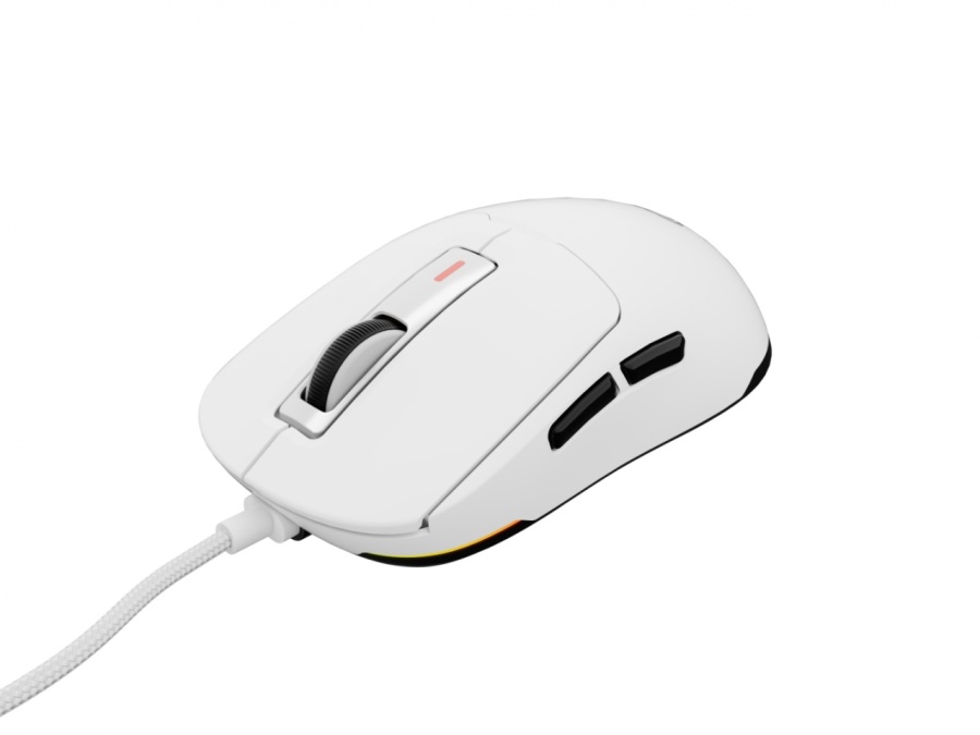Mouse gaming cu fir Gensesis Krypton 660, interfata USB, 12000 DPI, 6 butoane, iluminare RGB, alb - Img 3