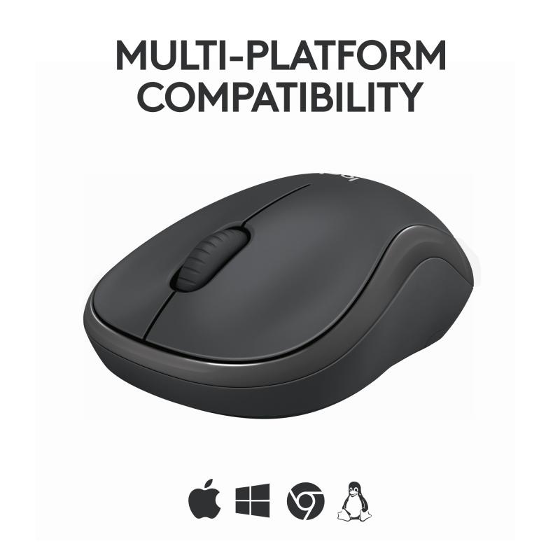 Mouse Logitech M240 Silent Graphite, rezolutie 1000 DPI, conectare wireless, interfata USB, gri - Img 8