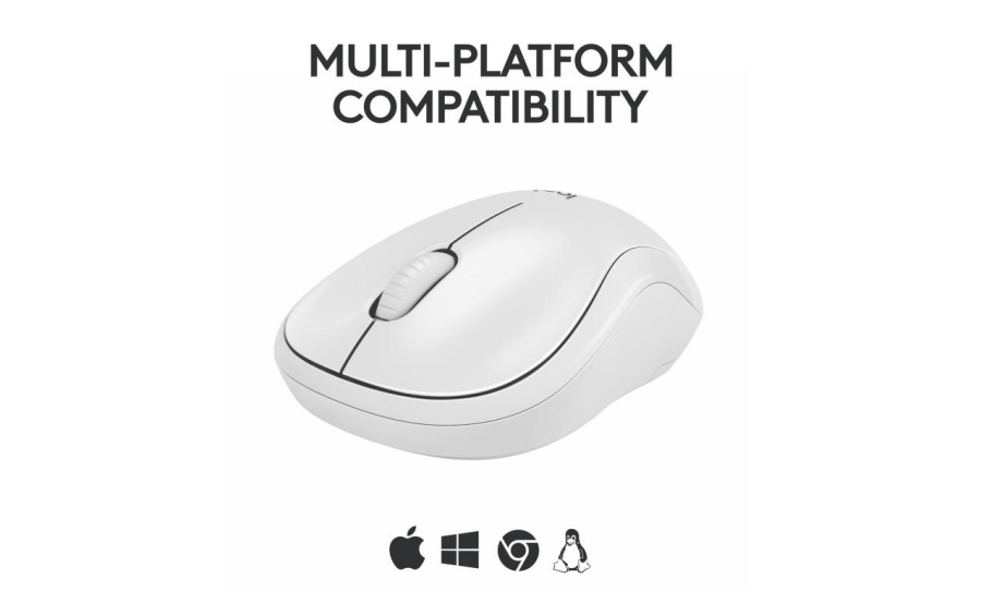 Mouse Logitech MK240 Silent Wireless, optic, interfata Bluetooth, rezolutie 1000 DPI, alb - Img 2