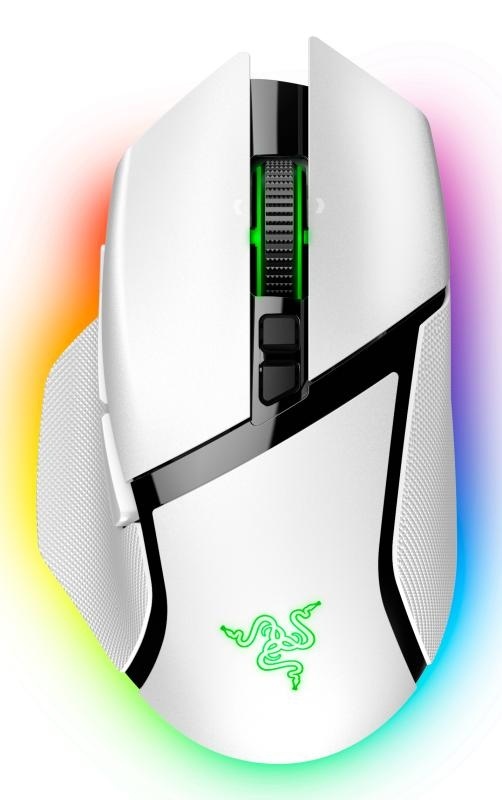 Mouse Razer cu fir Razer Basilisk V3 PRO, butoane programabile 10+1, Razer™ HyperScroll Tilt Wheel, 11 zone de iluminare Chroma RGB, alb - Img 5
