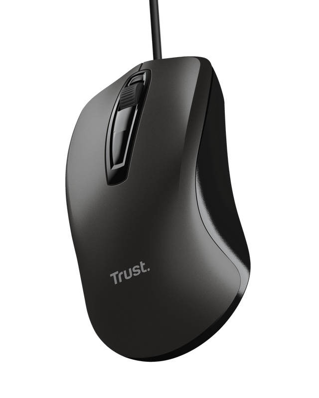 Mouse Trust cu fir, optic, rezolutie maxima 1200 DPI, negru - Img 2