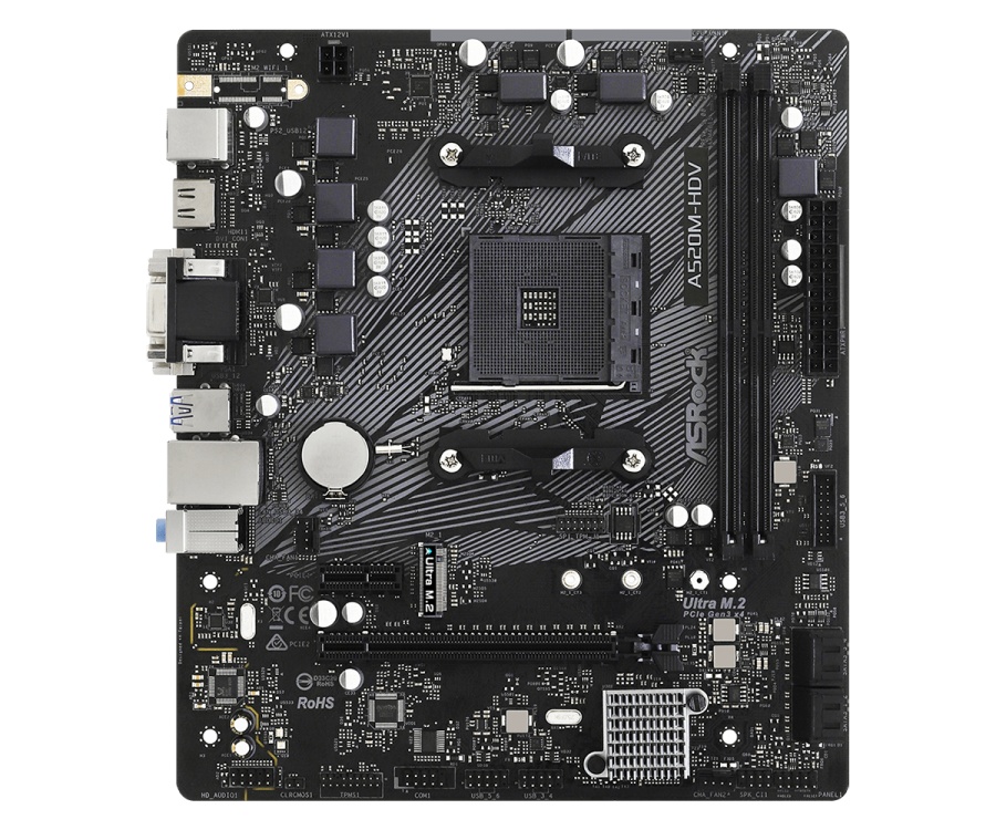 Placa de baza ASRock A520M-HDV, Socket AM4 - Img 2