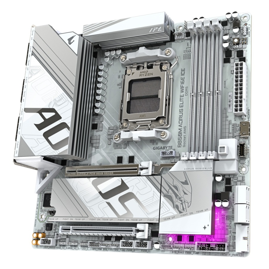 Placa de bază Gigabyte B850M AORUS ELITE WIFI6E ICE AM5 - Img 2