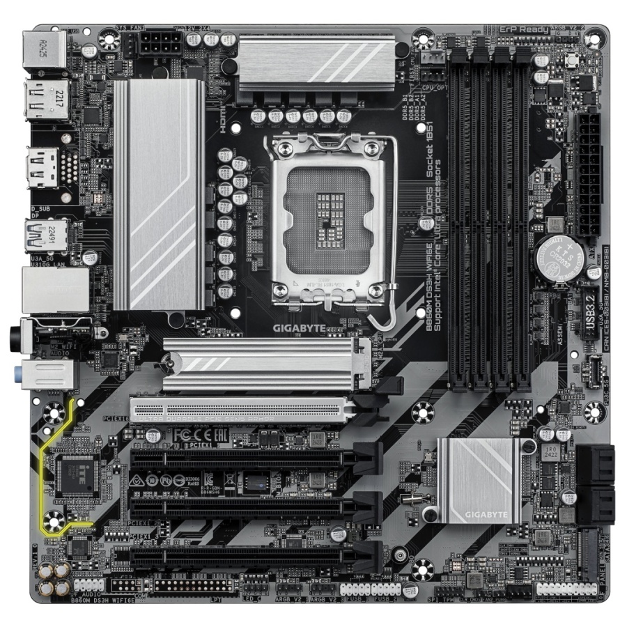 Placa de Baza GIGABYTE B860M DS3H WIFI6E LGA1851 - Img 2