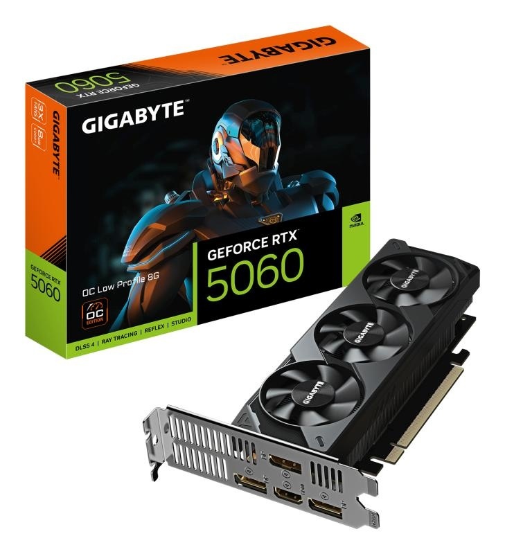 Placa Video GIGABYTE GEFORCE RTX 5060 OC LOW PROFILE 8GB GDDR7 128 bit, PCIE 5.0, 2x DP 2.1b 1x DP 1.4a 1x HDMI - Img 2