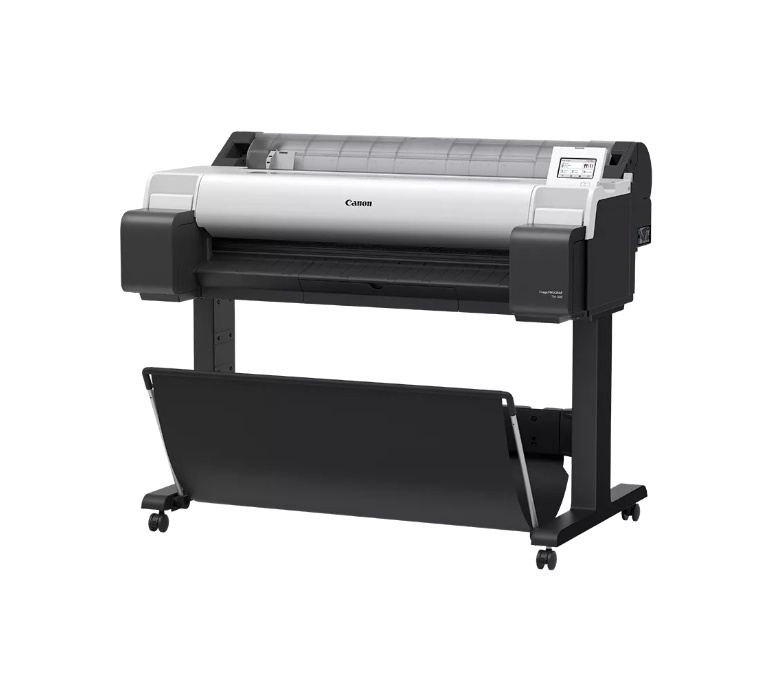 Plotter Canon imagePROGRAF TM-340 36"(914mm), format A0, 5 culori, rezolutie max 2400x1200dpi, memorie 2GB, limbaje de imprimare: HP-GL/2, HP RTL, JPEG (Ver. JFIF 1.02), CALS G4 (submission via FTP only), Display LCD 4.3", interfata: USB 2.0, Ethernet, - Img 2