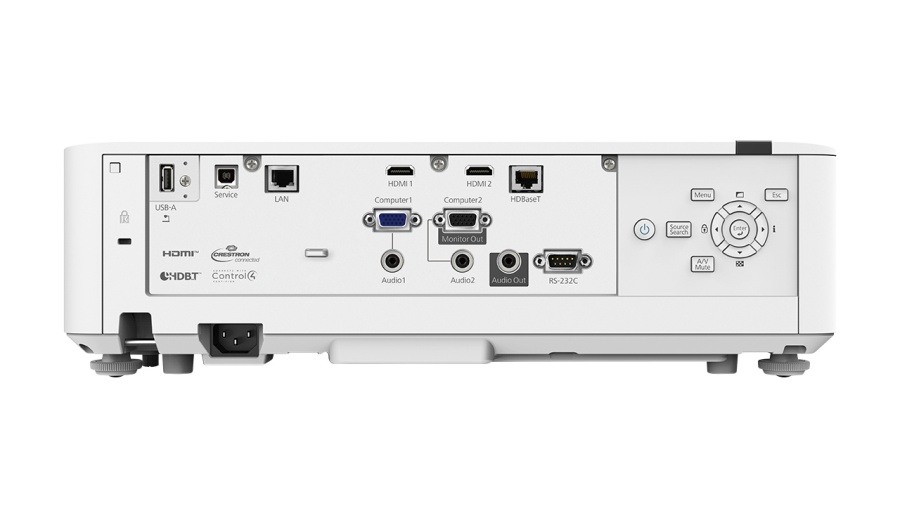 Proiector Epson EB-L520U, 3LCD, WUXGA 1920x1200, 16:10, 5200 lumeni, 2.500.000:1, laser 20.000 ore/ 30.000 ore Ecomode, zoom 1.6, dimensiune maxima imagine 500", RS-232C, Ethernet Interface (1000 Base-T/ 100-Base TX/ 10-Base-T), Wireless LAN a/n (5GHz) - Img 2