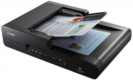 Scanner Canon DRF120, dimensiune A4, tip flatbed, viteza de scanare 20ppm alb-negru, 10ppm color, rezolutie optica 600dpi, senzor CIS, software inclus: Driver ISIS/TWAIN, CaptureOnTouch, interfata: USB 2.0, ADF 50 coli.